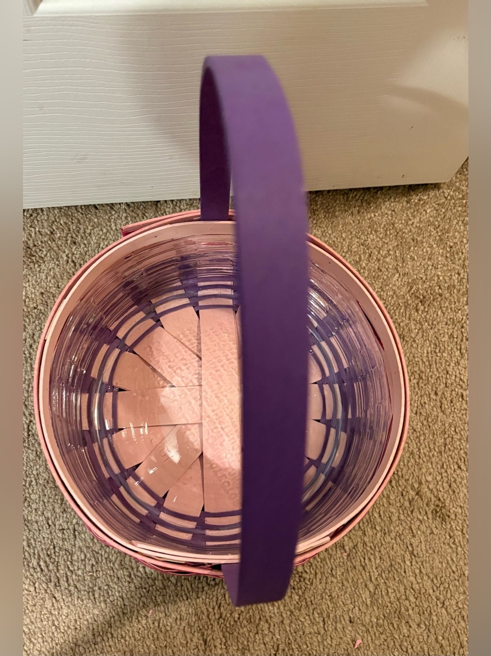 Longaberger Pink and Purple Woven Basket - Picture 5 of 5